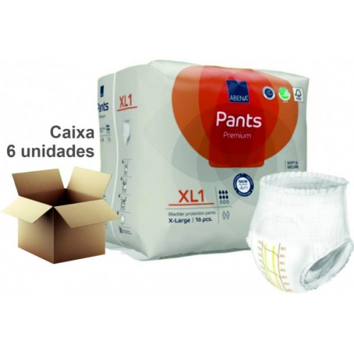 Fralda cueca Abena Pants Premium XL1 - Caixa de 6 embalagens